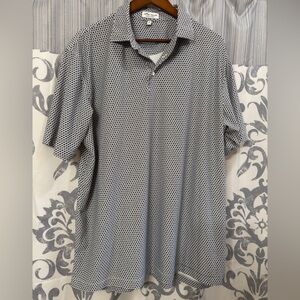 Peter Millar Men's Multicolored Geometric Summrr Comfort Golf Polo Sz L EUC